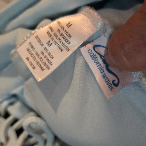 California Waves baby blue swimsuit szM NWT - Picture 7 of 7